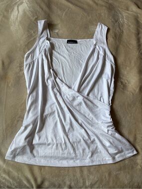 Free People White Wrap-Style Tank Top flowy and criss cross